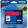 Brother P-touch TZe-441 Laminated Label Maker Tape, 3/4" x 26-2/10', Black On Red (TZe-441)~#|#~s0405851_sc7
