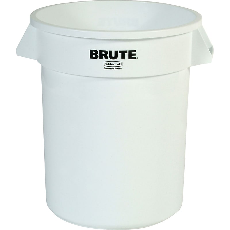 Rubbermaid Brute Plastic Trash Can with no Lid, White, 20 gal. (FG262000 WHT) image 1