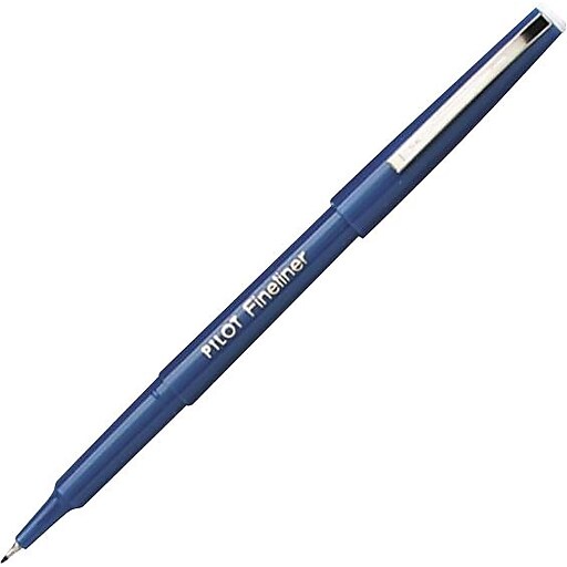 Pilot Fineliner Marker Pen, Fine Point, Blue Ink (11014) Staples