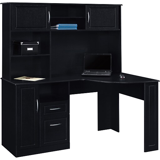 Altra™ Chadwick Collection Corner Desk, Nightingale Black Staples