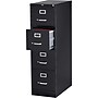 Lorell Commercial 4-Drawer Vertical File Cabinet, Letter Size, Lockable, 52"H x 15"W x 26.5"D, Black (LLR60191)~#|#~1FA9D5CA-1760-484D-A3CBB62D9B23B7FA_sc7