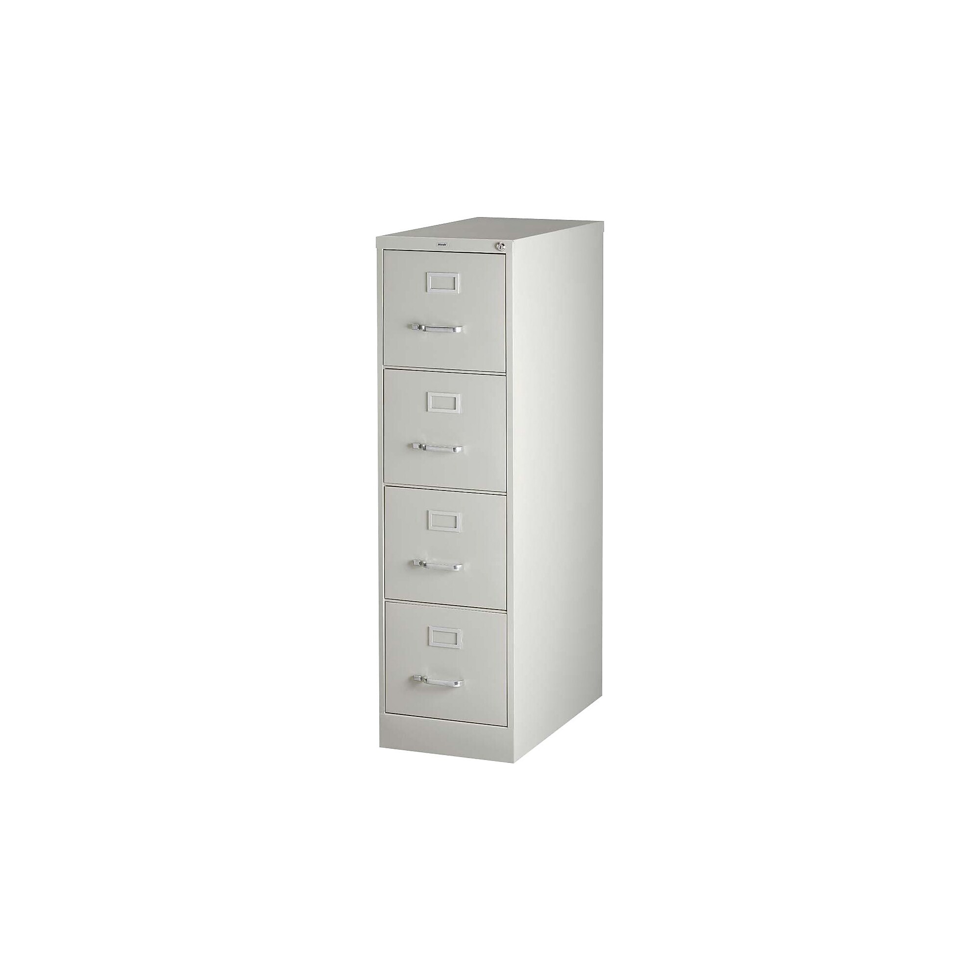 Lorell Commercial 4-Drawer Vertical File Cabinet, Letter Size, Lockable, 52″H x 15″W x 26.5″D, Light Gray (LLR60192) Simolary simolary.com