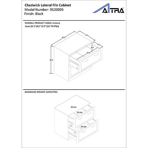 Altra Chadwick Collection L Desk Model Rumah Minimalis