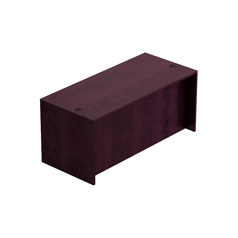Offices To Go Superior Laminate Rectangular Desk Shell, American Mahogany, 29 1/2"H x 66"W x 30"D image 1
