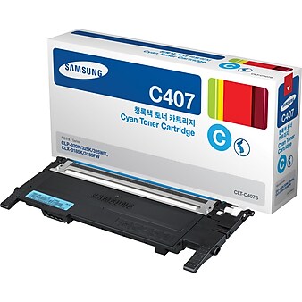 Samsung CLT-C407 Cyan Standard Yield Toner Cartridge (SU001A)