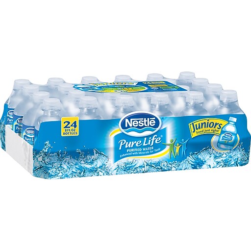 Nestlé® Pure Life Juniors Purified Water, 8ounce Plastic Bottle, 24