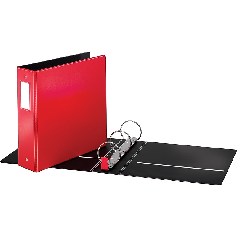 Cardinal Heavy Duty 3" 3-Ring Non-View Binders, Red (18848) image 1