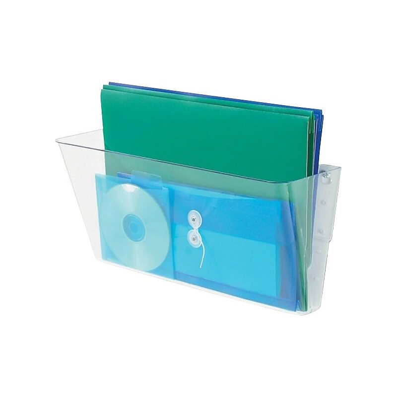 Single Unit Wall Pocket, 1 Compartment, Legal Size, Clear(DEF74301) image 1
