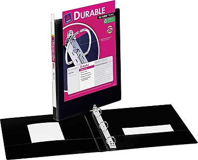 Avery®  AVE17001  Durable View 3 Ring Binder  2 Each  Black