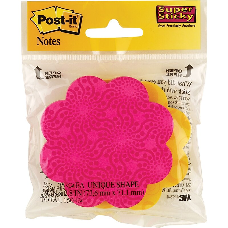 Post-it Super Sticky Notes, Nature Multicolor, 75 Sheets/Pad, 2 Pads/Pack (7350-FAMX) image 1