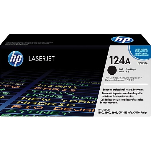 HP 124A Black Standard Yield Toner Cartridge (Q6000A) Staples