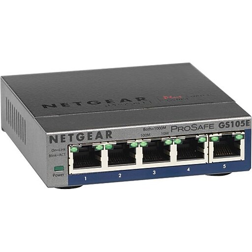 NETGEAR ProSAFE Plus 5Port Gigabit Unmanaged Switch (GS105E