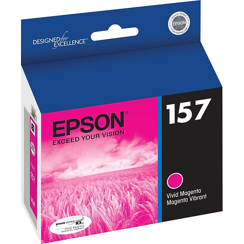 Epson T157 Ultrachrome Magenta Standard Yield Ink Cartridge image 1