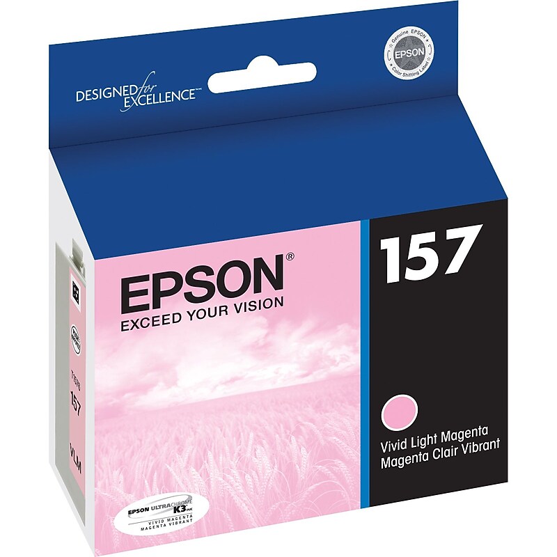 Epson T157 Ultrachrome Light Magenta Standard Yield Ink Cartridge image 1