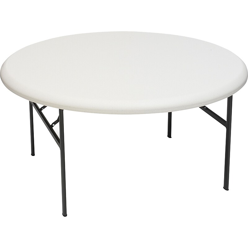 Iceberg® IndestrucTables TOO™ 1200 Series Folding Table, 60" Round, Platinum image 1