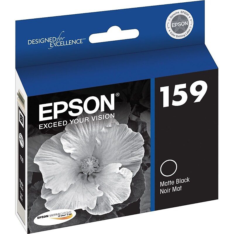 Epson T159 Ultrachrome Black Matte Standard Yield Ink Cartridge image 1