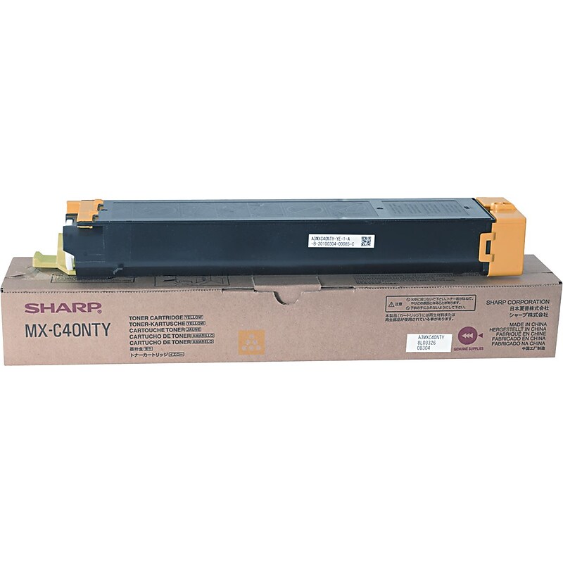 Sharp Yellow Standard Yield Toner Cartridge (MX-C40NTY) image 1
