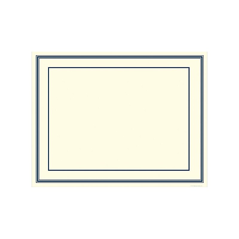 Great Papers Certificates, 8.5" x 11", Navy Blue and Beige, 30/Pack (20103774P2) image 1