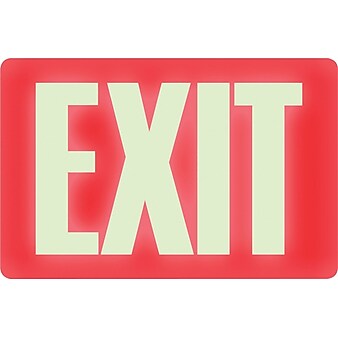 Headline® GLOW IN DARK-EXIT, 8"x12", 1 each