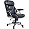 Staples Osgood Bonded Leather High-Back Manager's Chair, Black | Staples