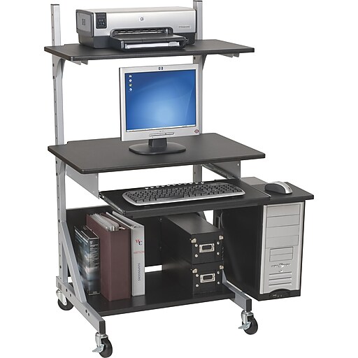 Balt 42551 Alekto Compact Sit & Stand Workstation, Gray Staples