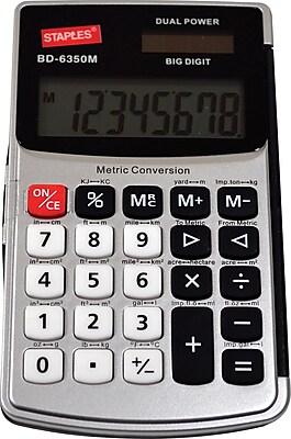 staples calculator metric conversion digit handheld bd basic calculators