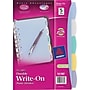 Avery Mini Write & Erase Plastic Blank Dividers, 5-Tab, Assorted Colors, 5/Pack (16180)~#|#~s0425939_sc7