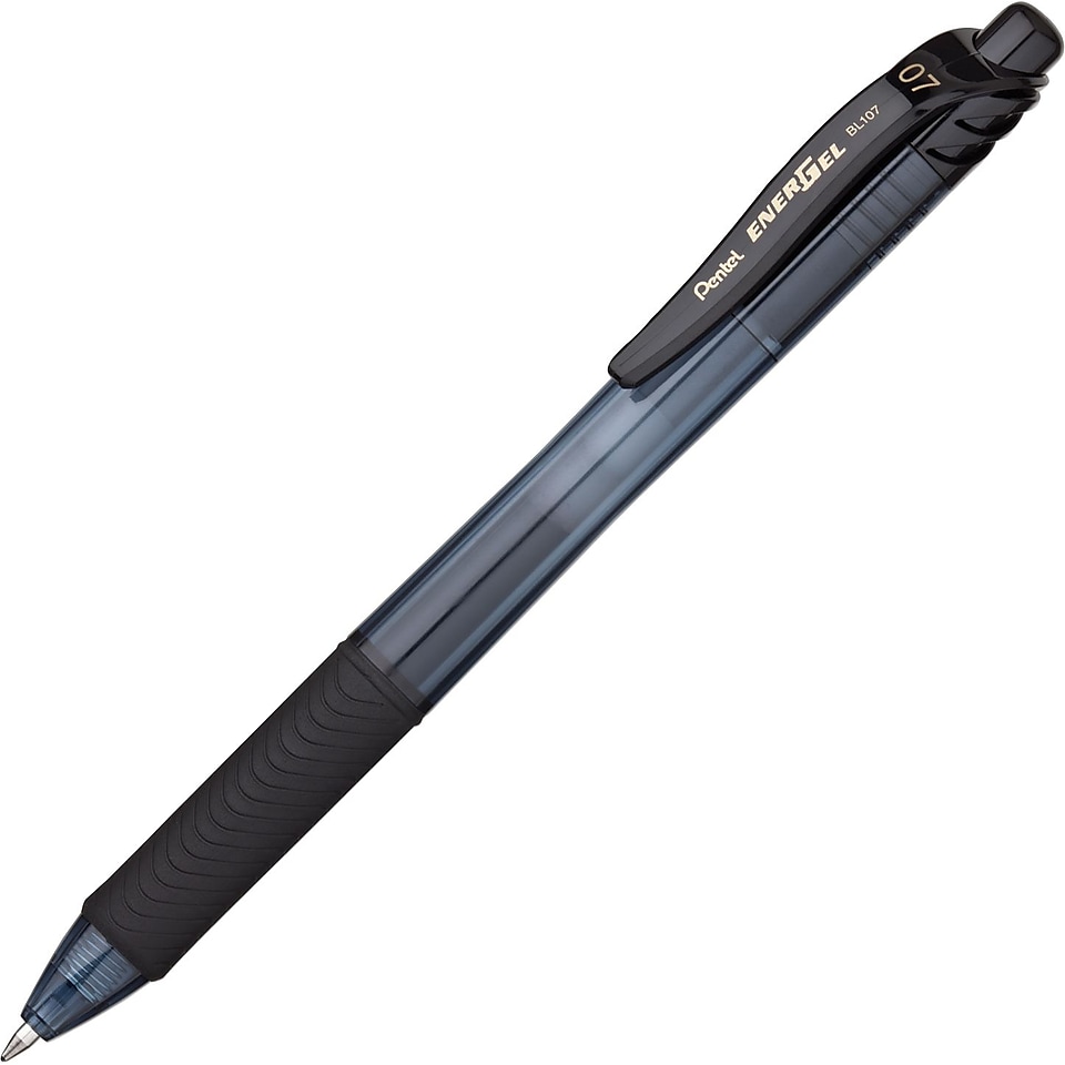 Pentel EnerGel X™ RollerGel Retractable Gel Ink Pens, Medium Point, Black, 5/Pack