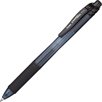 Pentel®  EnerGel-X™ RollerGel Retractable Gel-Ink Pens, Medium Point, Black Ink, 5/Pack (BL107BPS5A)
