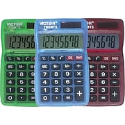 Victor Technology 700-BTS Pocket Calculator with Translucent Bright Colors, 10/Pack