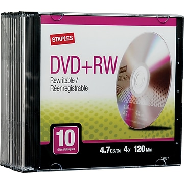 Verbatim DVD+RW 4.7GB 4X with Branded Surface, 30/Pack Spindle