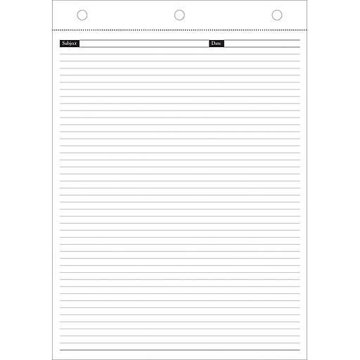 DayTimer Magna Lined Pages Pad Refill, 8 1/2" x 11", Narrow Ruled