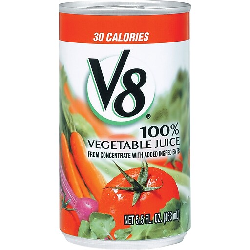 V8® 100 Vegetable Juice, 5.5 oz. Cans, 48/Case Staples