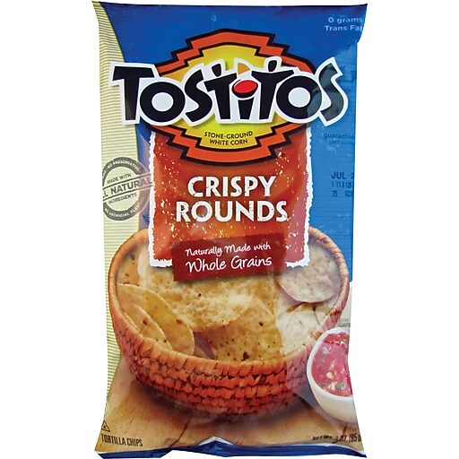 Tostitos® Crispy Rounds Tortilla Chips, 3 oz. Bags, 28 Bags/Box Staples
