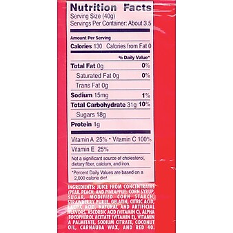 Welch's Gluten Free Strawberry Snacks, 5 oz., 12 Packs/Box (PIM05096)