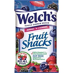 Welch's Fruit Snacks, Berries 'N Cherries, Gluten Free, Bulk Pack (Individual 0.8oz Pouches, Exp Feb 2026)