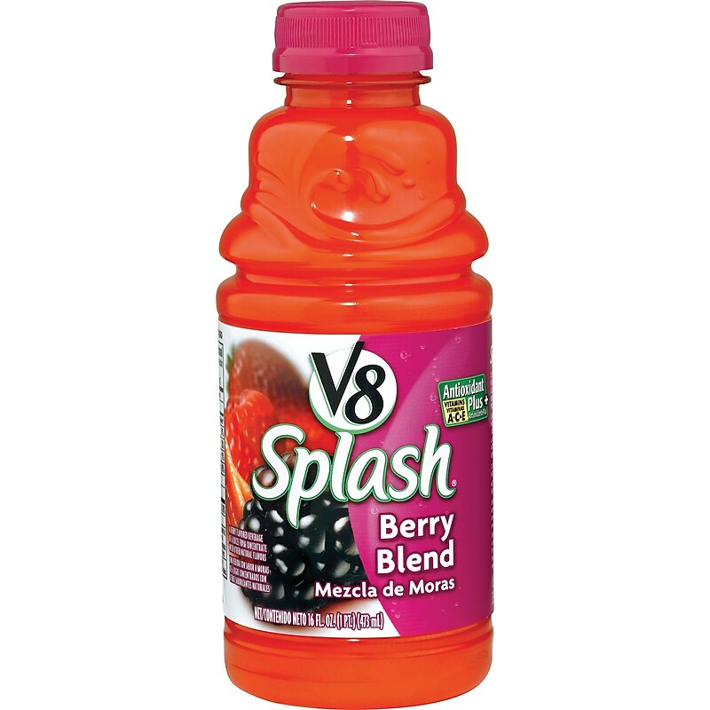 V8 Splash Berry Blend Juice Drink, 16 oz. Bottles, 12/Pack (CAM14653) image 1