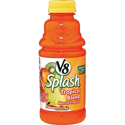 V8® Splash® Tropic Blend Juice Drink, 16 oz. Bottles, 12/Pack Staples