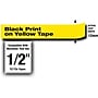 Brother P-touch TZe-FX631 Laminated Flexible ID Label Maker Tape, 1/2" x 26-2/10', Black on Yellow (TZe-FX631)~#|#~s0430567_sc7