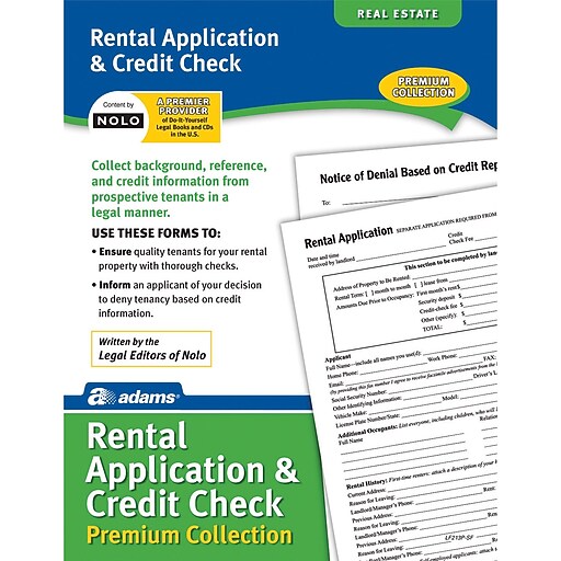 Socrates Carbonless Rental / Credit Applications, 8.5'' x 11'', 4 Sets