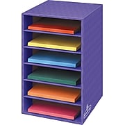Fellowes 6-Shelf Storage Organizer, 18"H x 12"W x 13 1/4"D, Purple