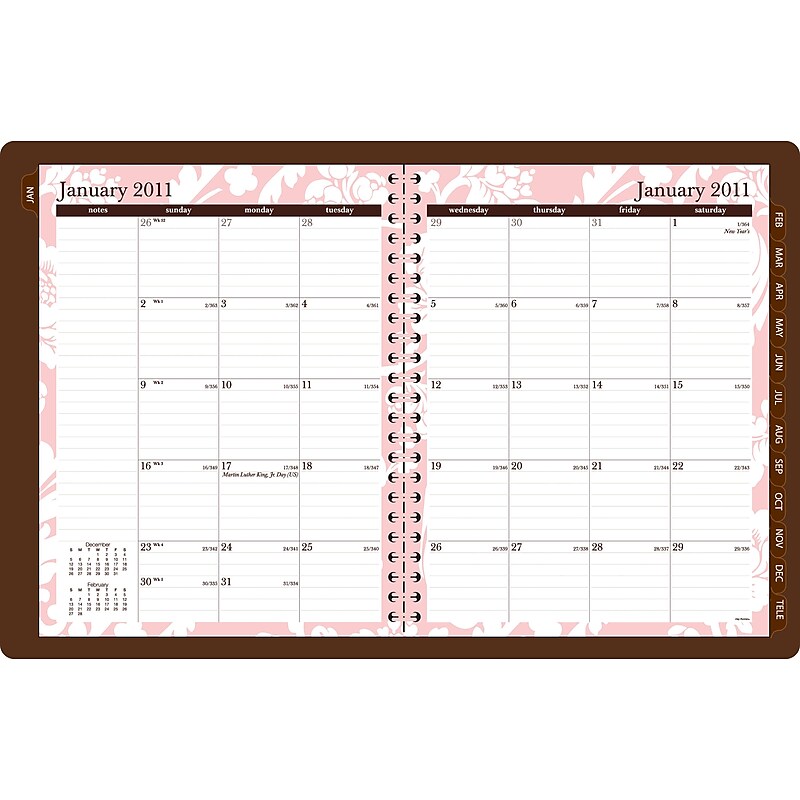 2012 Day Runner® Sorbet Monthly Planner, 6 7/8" x 8 3/4" image 1