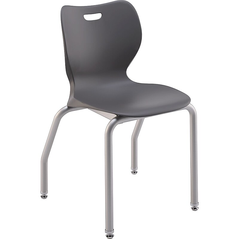 HON SmartLink 18" Polymer Student Stacking Chair, Gray (HSL4L18ELAP) image 1