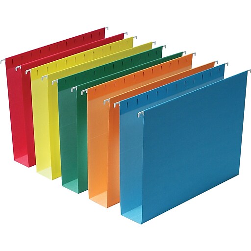 Staples® Reinforced BoxBottom Hanging File Folders, Letter, 2