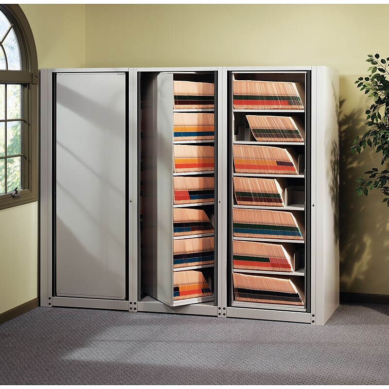 Safco ARC High-Density File System, File Shelf, Legal, Pebble Gray (ARC3015RS) image 1