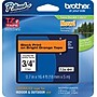 Brother P-touch TZe-B41 Laminated Label Maker Tape, 3/4" x 16-4/10', Black On Fluorescent Orange (TZe-B41)~#|#~s0434716_sc7