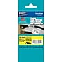 Brother P-touch TZe-FX631 Laminated Flexible ID Label Maker Tape, 1/2" x 26-2/10', Black on Yellow (TZe-FX631)~#|#~s0434723_sc7