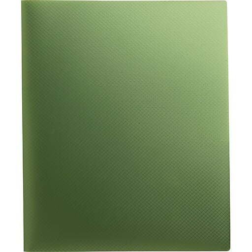 green poly pocket folder