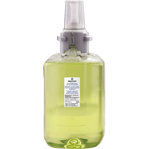 Brighton Professional Foaming Hand Hair Shower Wash Citrus