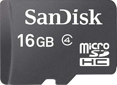 SanDisk 16GB microSDHC Memory Card, Class 4 (SDSDQ-016G-A46)